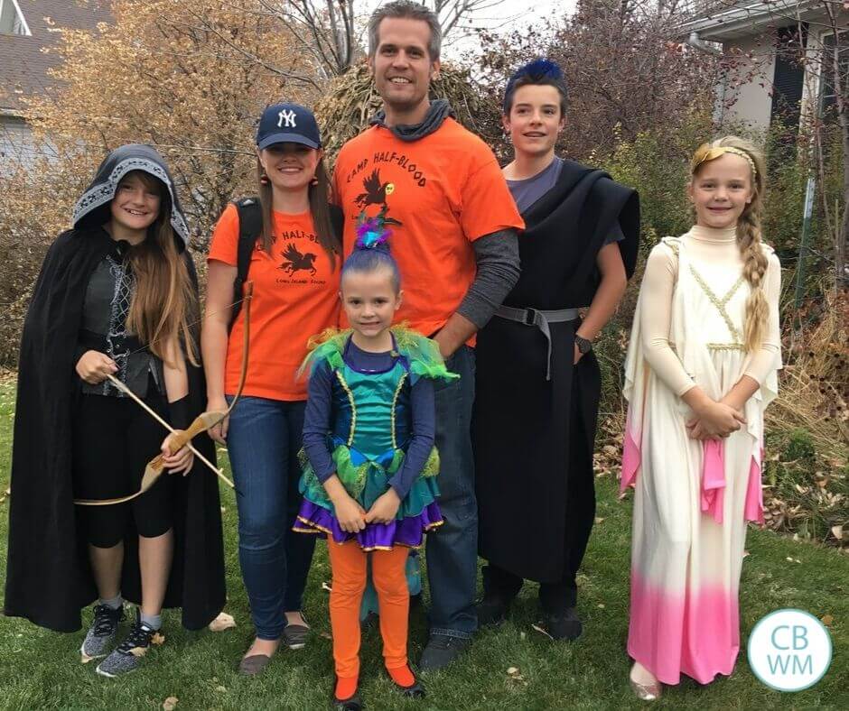 Family dressed up for Halloween