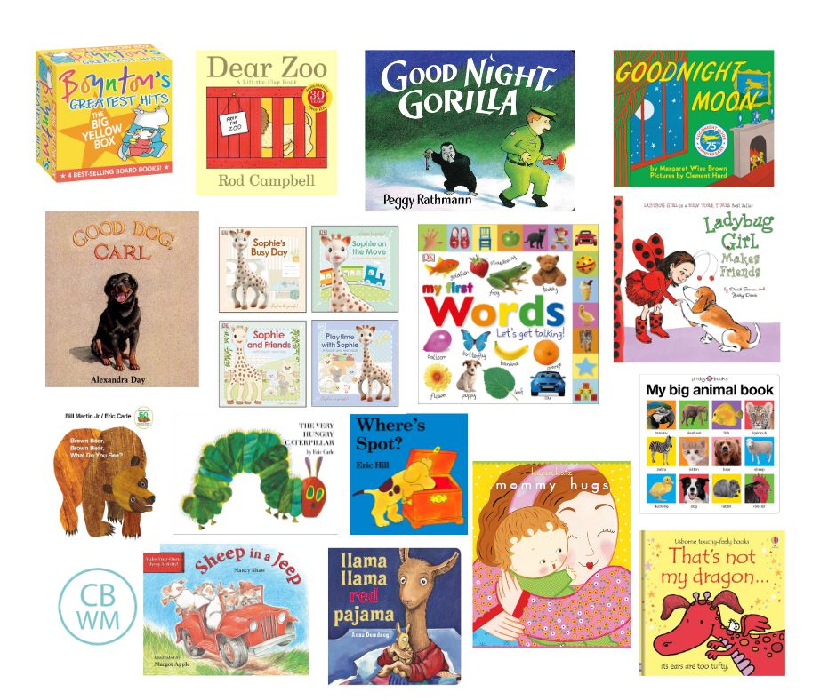 Pictures of the covers of the books listed in this list of great books for babies