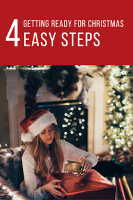 Getting Ready for Christmas in 4 Easy Steps. All of the preparation for Christmas broken down into four manageable steps so moms can easily prepare. How to get ready for Christmas early.