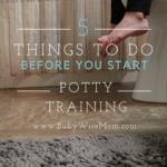 5 things to do before you start potty training pinnable image