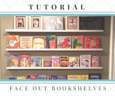 tutorial face out bookshelves pinnable image