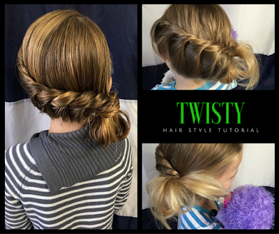 twisty hair style tutorial pinnable image