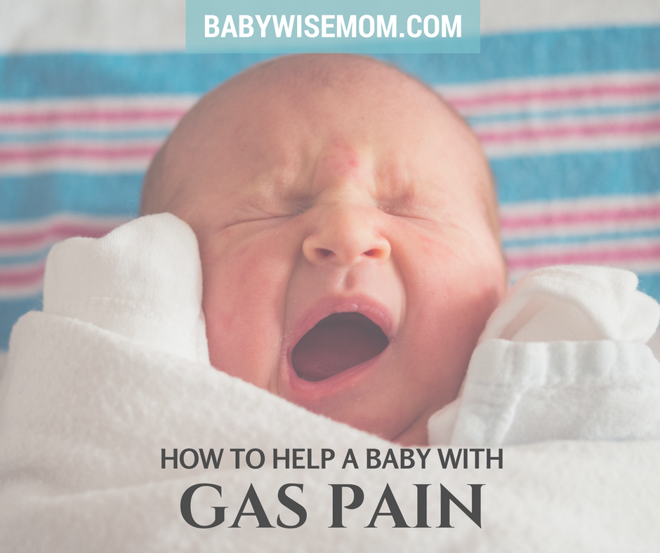 how to help a baby with gas pain text overlaying crying baby