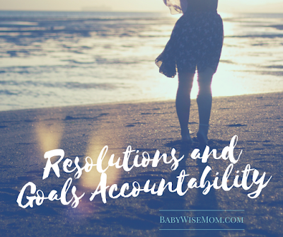 resolutions and goals accountability text overlaying women standing on beach