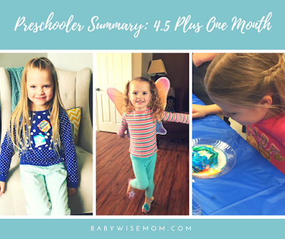 Brinely preschooler summary: 4.5 plus one month