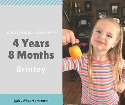 Brinley 4 years 8 months summary and schedule