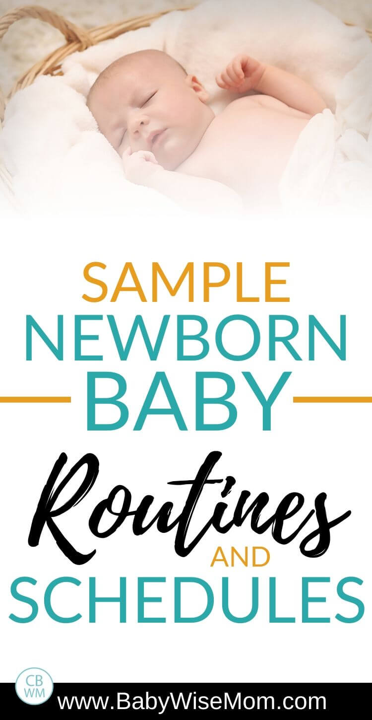 Sample Newborn Baby Schedule Pinnable image