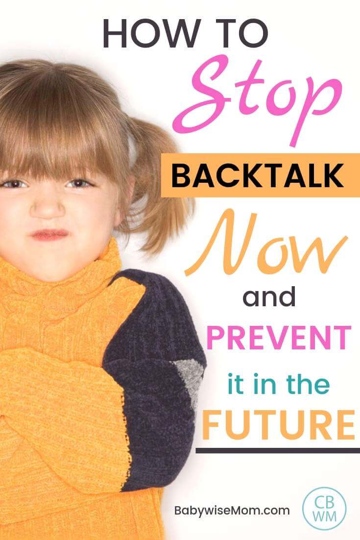 How to stop backtalk now and prevent it in the future. Find out how to stop backtalk from your kids and how to best prevent it from coming back in the future. It is a fast and simple fix! Read for tips. #discipline #backtalk #parentingtips Stop Back Talk Pinnable Image