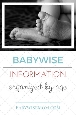 Babywise information organized by age