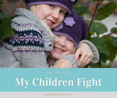 Why I Don't Let My Children Fight