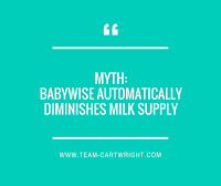 MYTH: BABYWISE AUTOMATICALLY DIMINISHES MILK SUPPLY