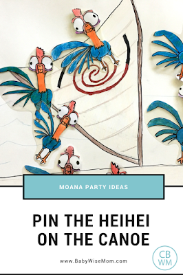 Pin the Heihei on the canoe party game