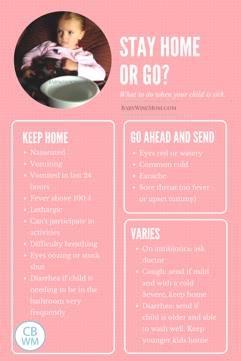 When to keep sick kids home infographic
