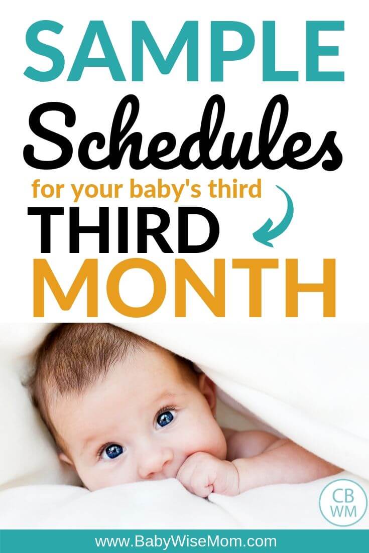 Sample schedules for third month for baby Pinnable Image