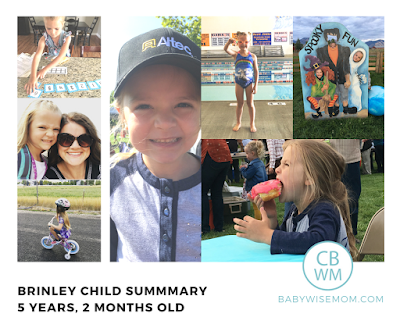 Brinley Child Summary: 5 Years and 2 Months Old
