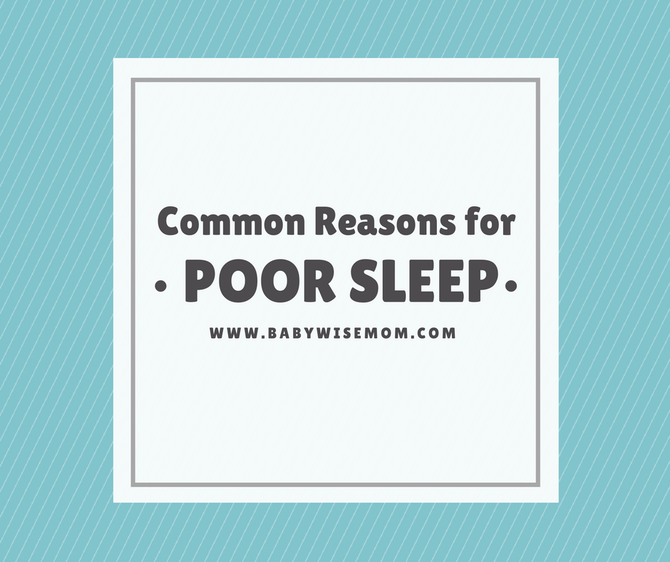  Common reasons for poor sleep
