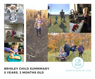 Brinley child summary, 5 years 3 months