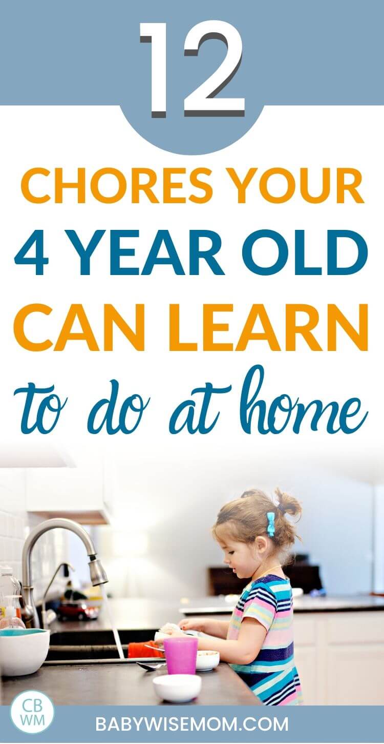 4 year old chores pinnable image