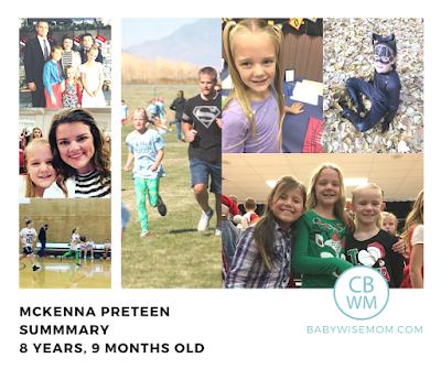 McKenna Preteen Summary: 8.75 Years Old 