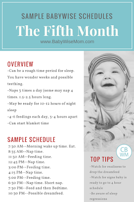 Babywise Sample Schedules: The Fifth 