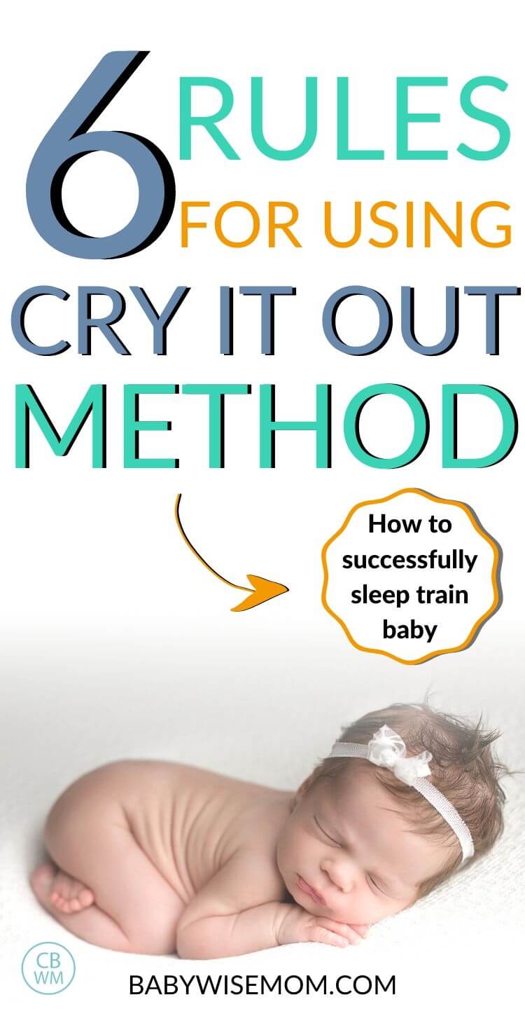 Cry it out method pinnable image