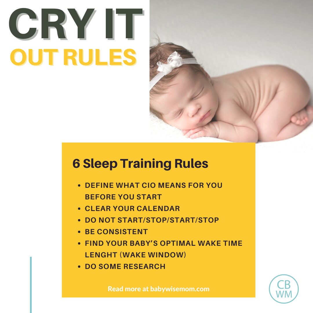 Cry it out rules graphic
