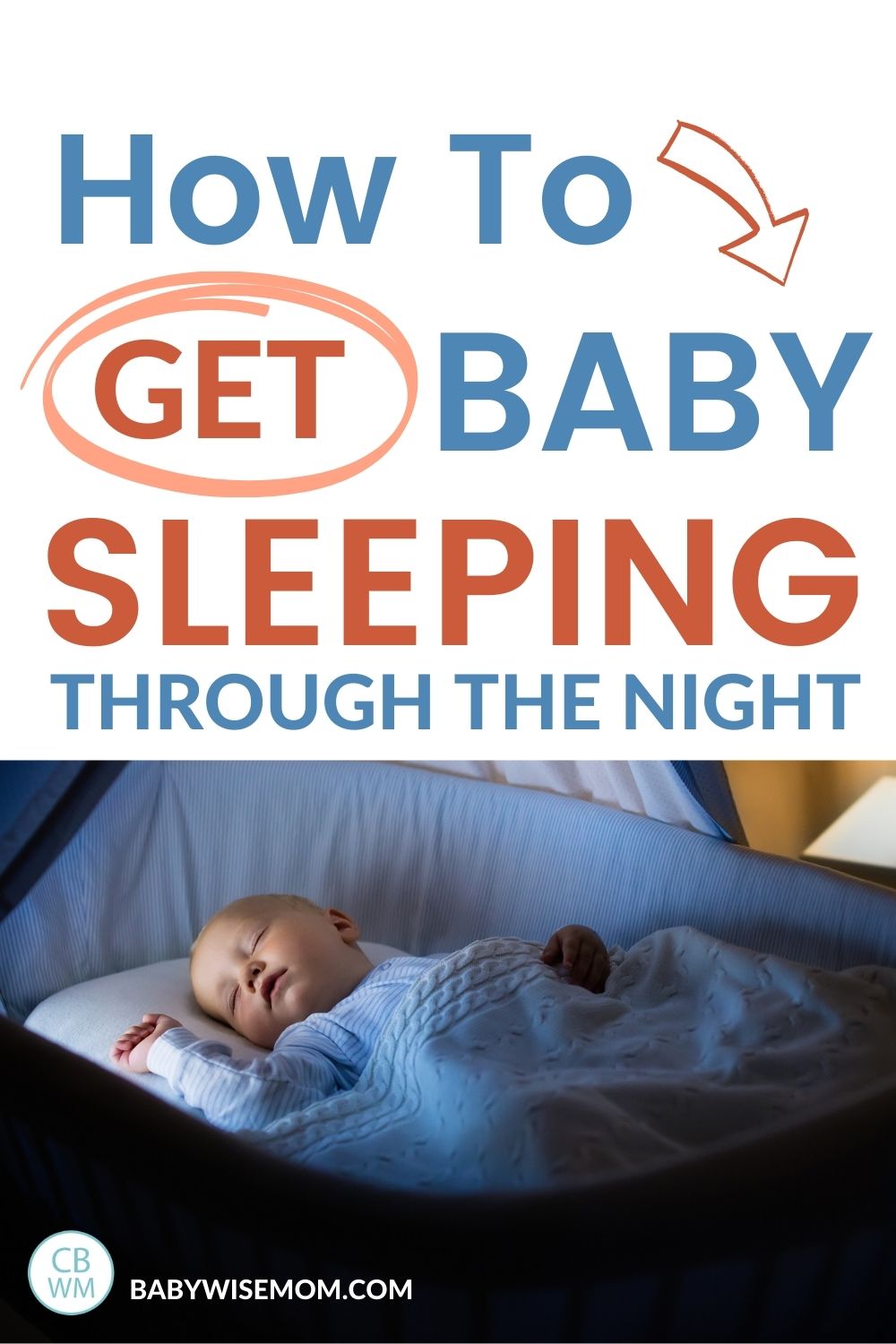 Get baby sleeping through the night pinnable image