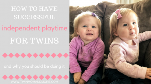How to get your twins to play independently each day. This is great for giving twins some time alone.