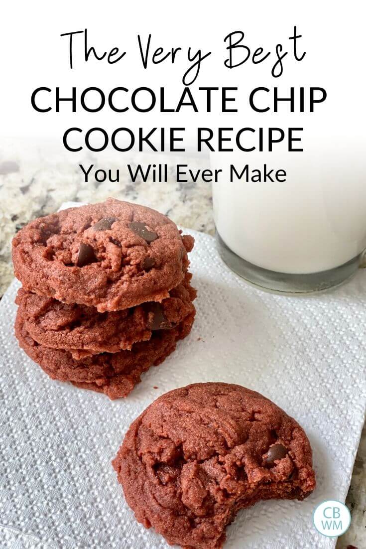 The very best chocolate chip cookie recipe Pinnable Image