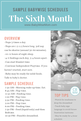 Babywise Sample Schedules: The Sixth 