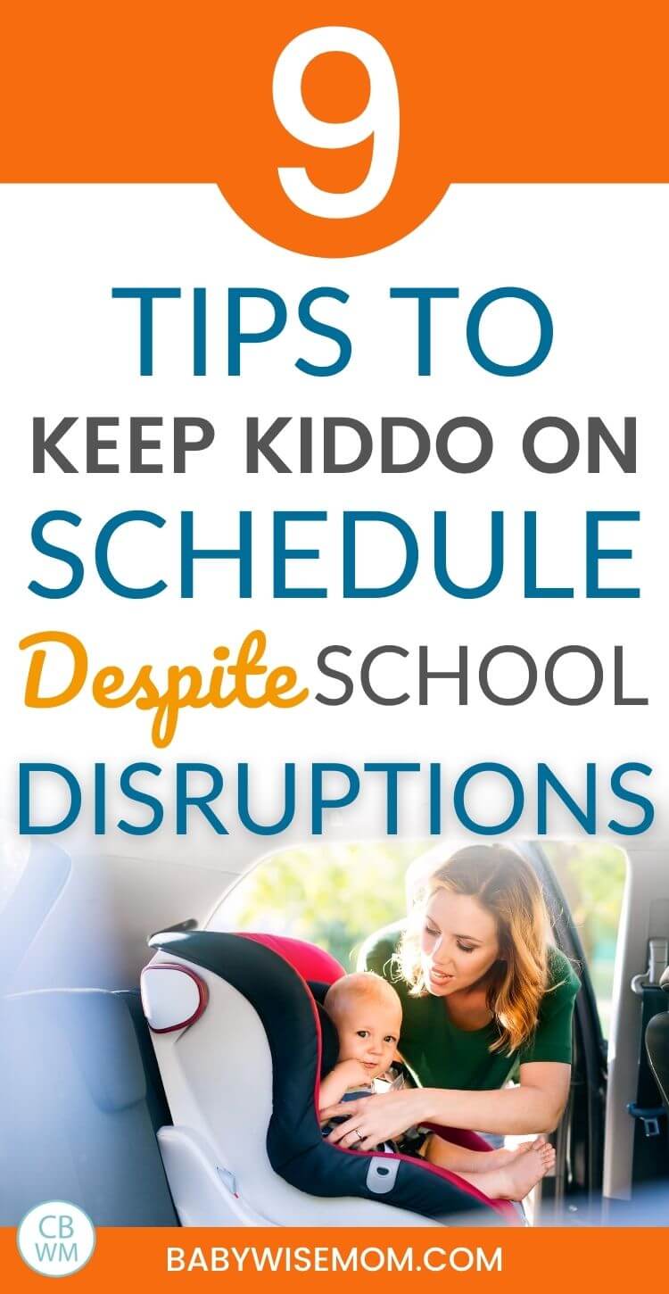 stay on schedule despite school disruptions