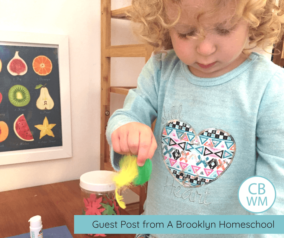 Toddler in homeschool