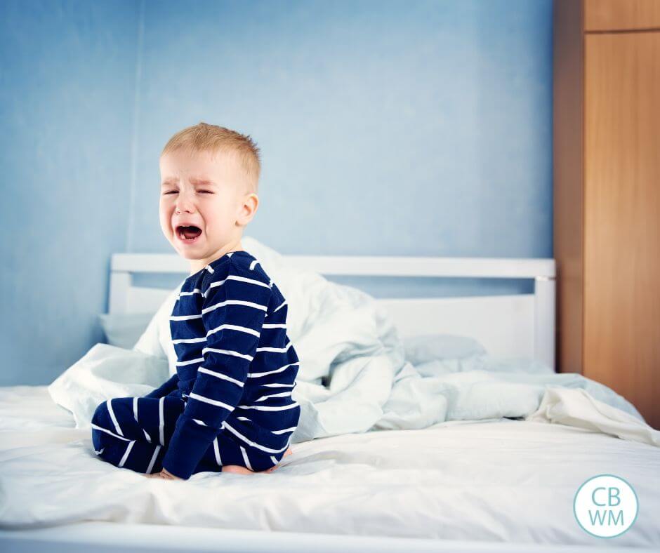 Toddler crying in bed