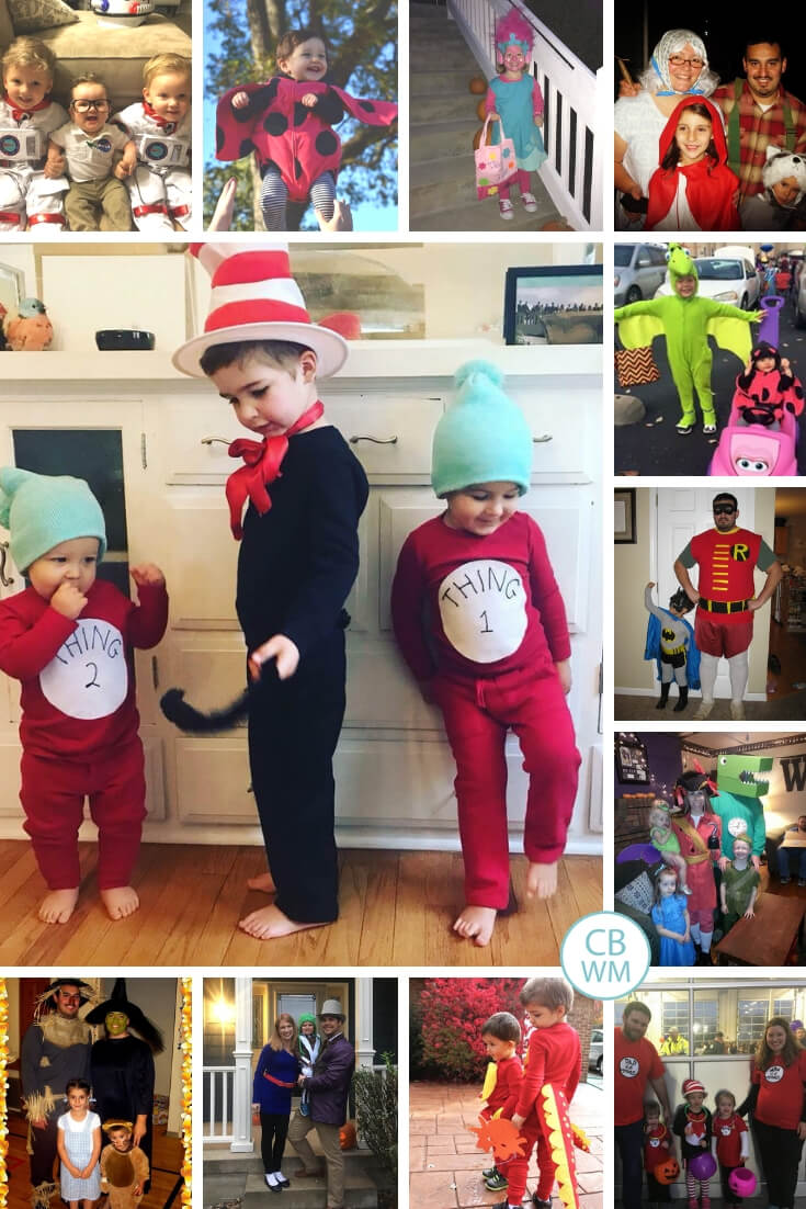 Halloween Costume Ideas for the Whole Family. Over 36 ideas for Halloween costumes. There are costume ideas for kids, costume ideas for siblings, and costume ideas for families. 