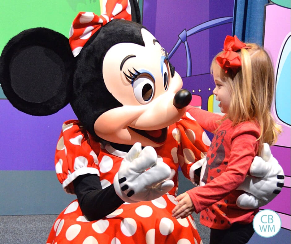 Mini Mouse and Toddler at Disney World