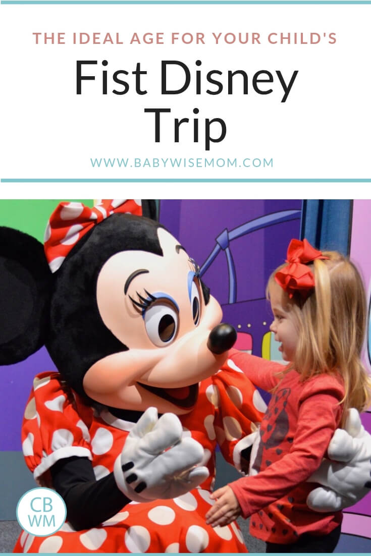 The Best Age for Your Chlid's first Disney Trip and Mini Mouse with a cute toddler at Disney World