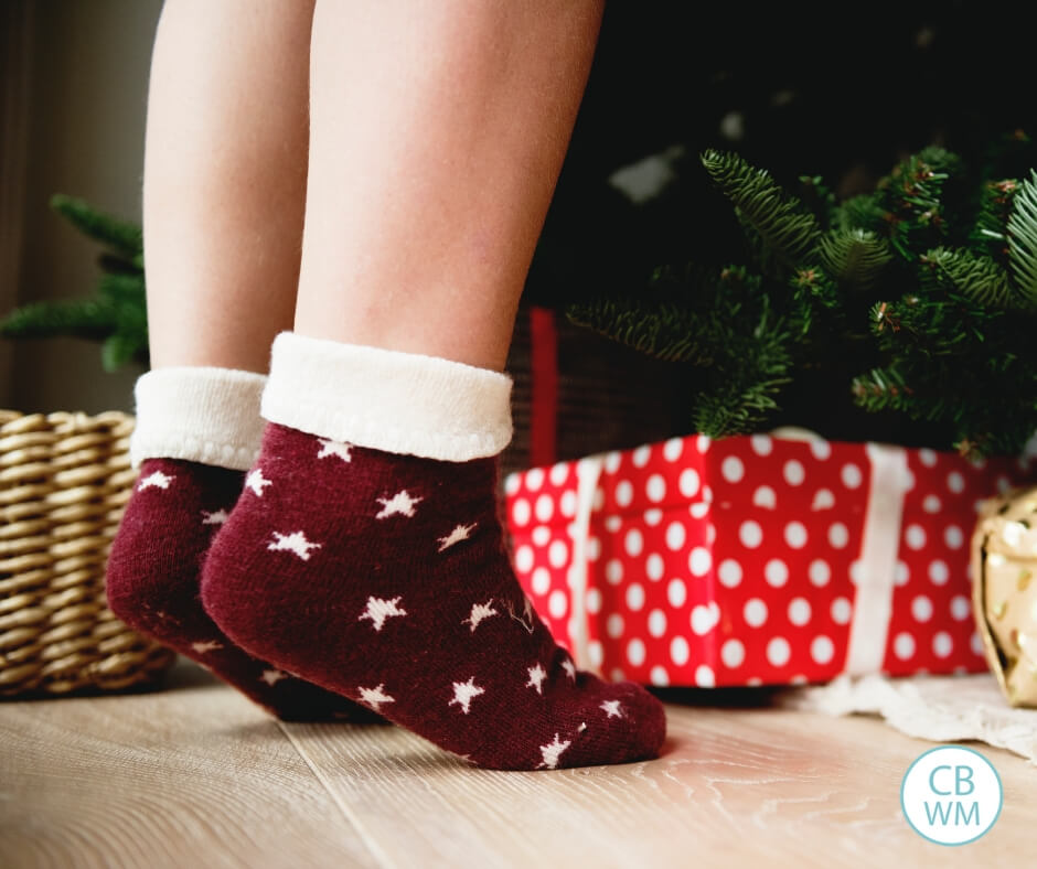 Child on Christmas Morning gifts