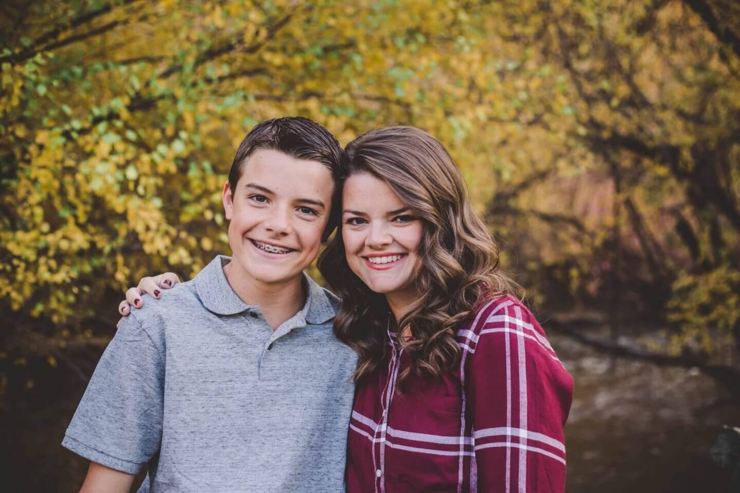 Mom and son Fall photo