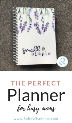 Picture of a planner with the words The Perfect Planner for Busy Moms