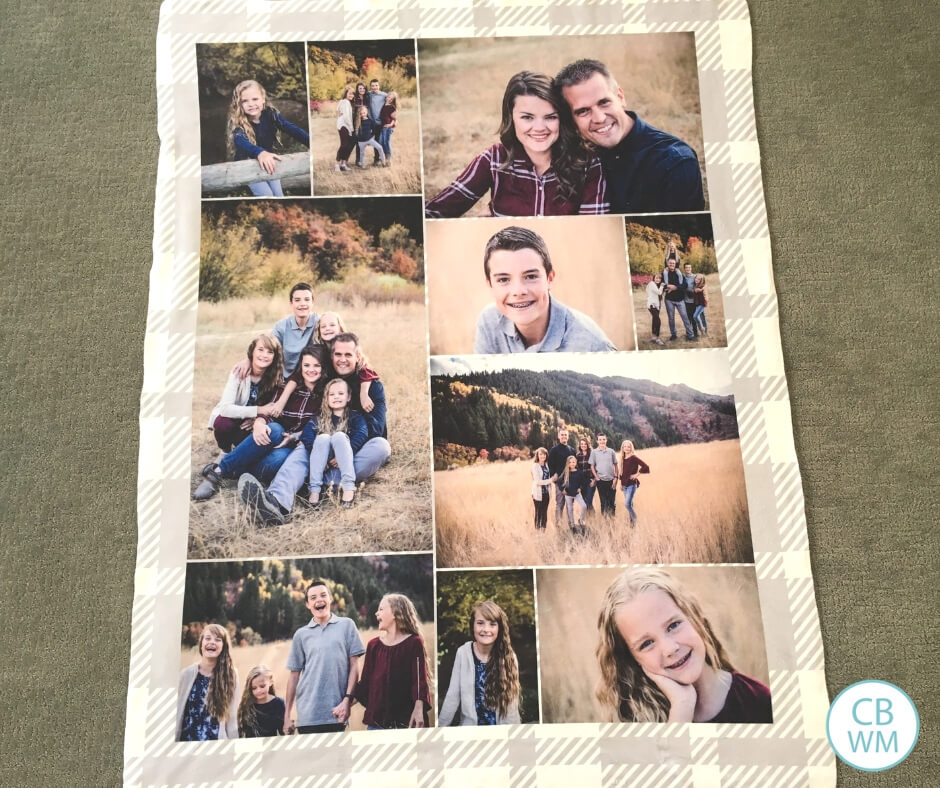 Sherpa photo blanket with family photos