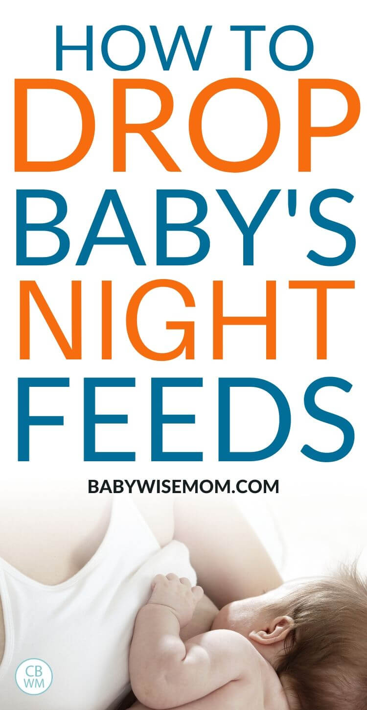 How to drop baby's night feeds pinnable image