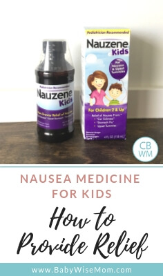 Nausea Medicine for Kids. How to provide relief for upset tummies. Help your child with an upset tummy from motion sickness or upset stomach from sickness with picture of medicine