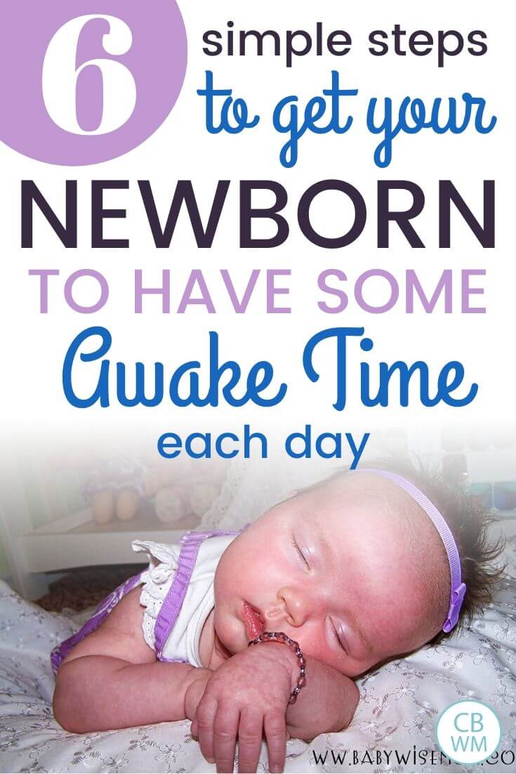 Newborn awake time pinnable image