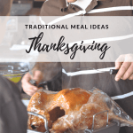 Thanksgiving Meal Ideas. Thanksgiving menu items for side dishes, main dishes, and dessert. Traditional ideas and non-traditional Thanksgiving meal ideas with a man carving a turkey