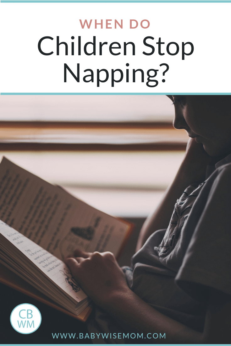 When Do Children Stop Napping with a picture of a child reading