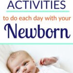 16 plus activities to do each day with a newborn pinnable image