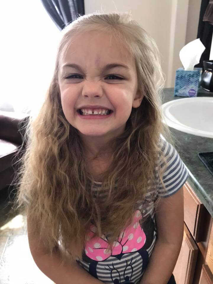 6 year old girl smiling