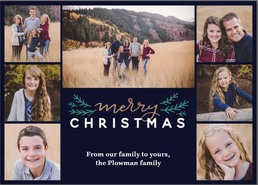 Plowman Family Christmas Cards