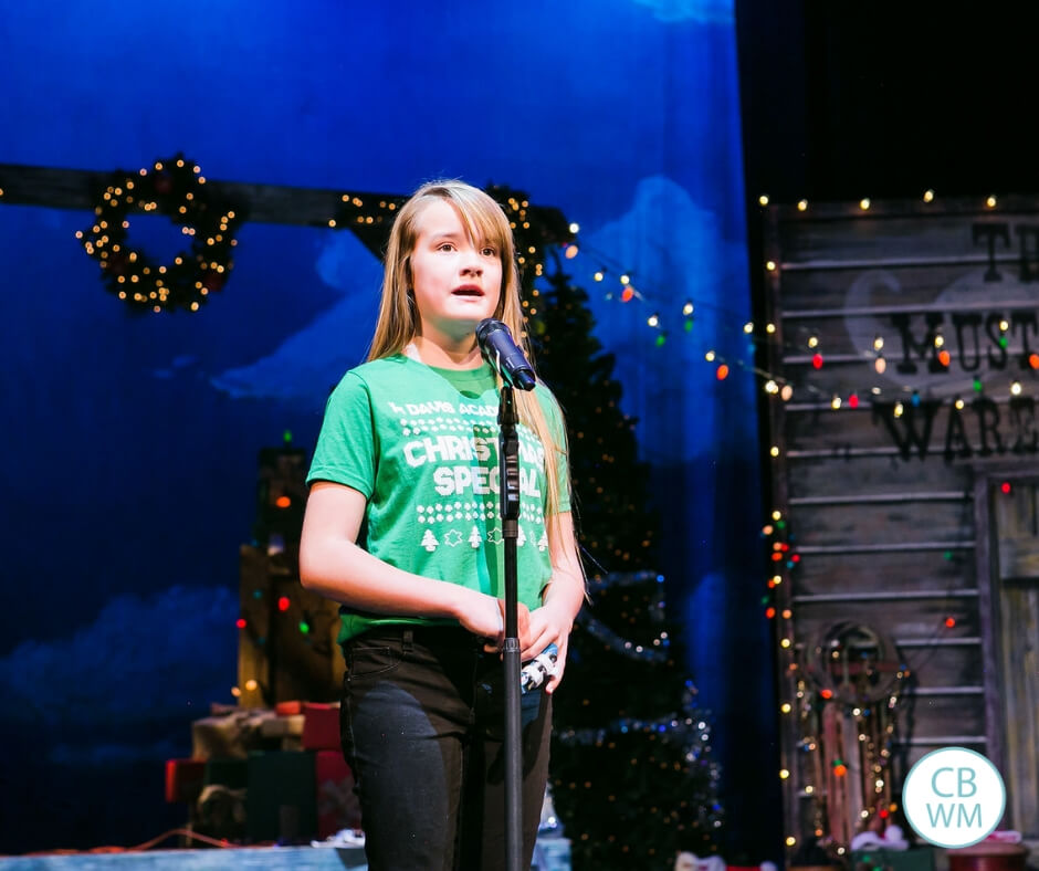 11 year old girl singing on stage