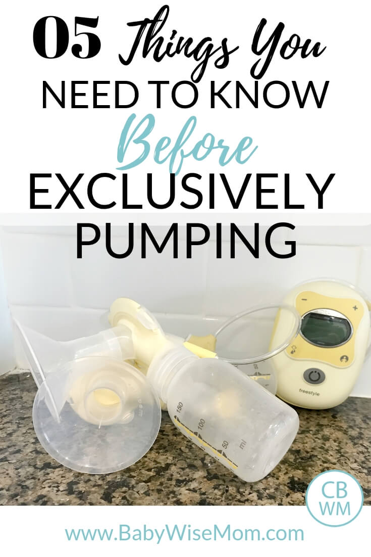 picture of a pump with text overlay saying 5 things to know before exclusively pumping